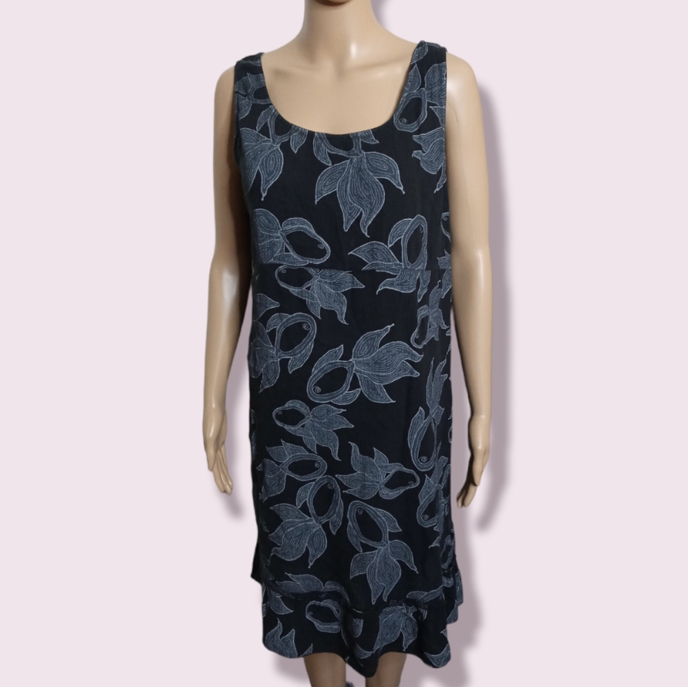 Black Gray Fish IcanToo Dress Sz Medium